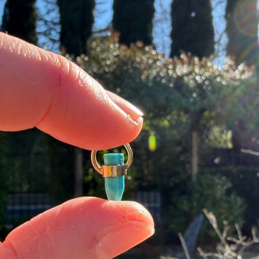 Turquoise lantern pendant
